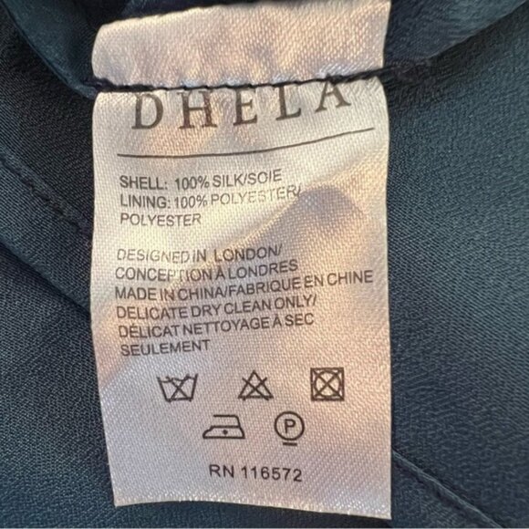 DHELA London Silk Kimono Kaftan Maxi Dress Boho Size 8 - Picture 5 of 6